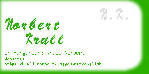 norbert krull business card